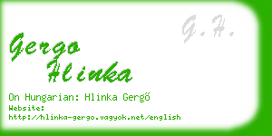 gergo hlinka business card